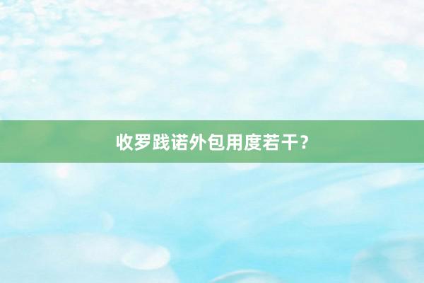 收罗践诺外包用度若干？